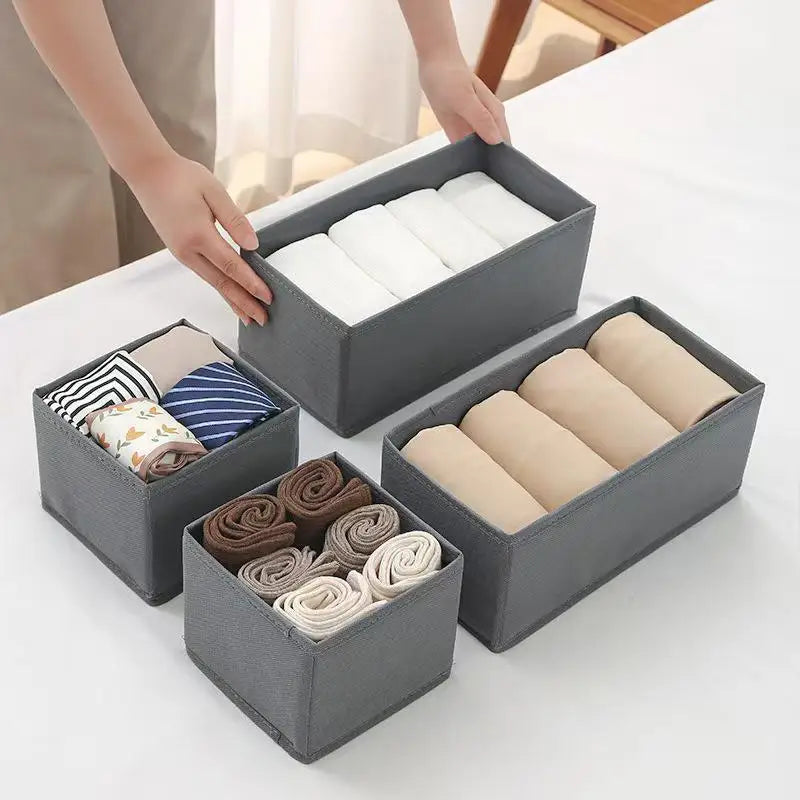 Clothes Organizer Storage Box Underwear Bra Socks Cabinet Drawer Organizer T-Shirt Storage Basket Wardrobe Storage Organizers Oasis Select