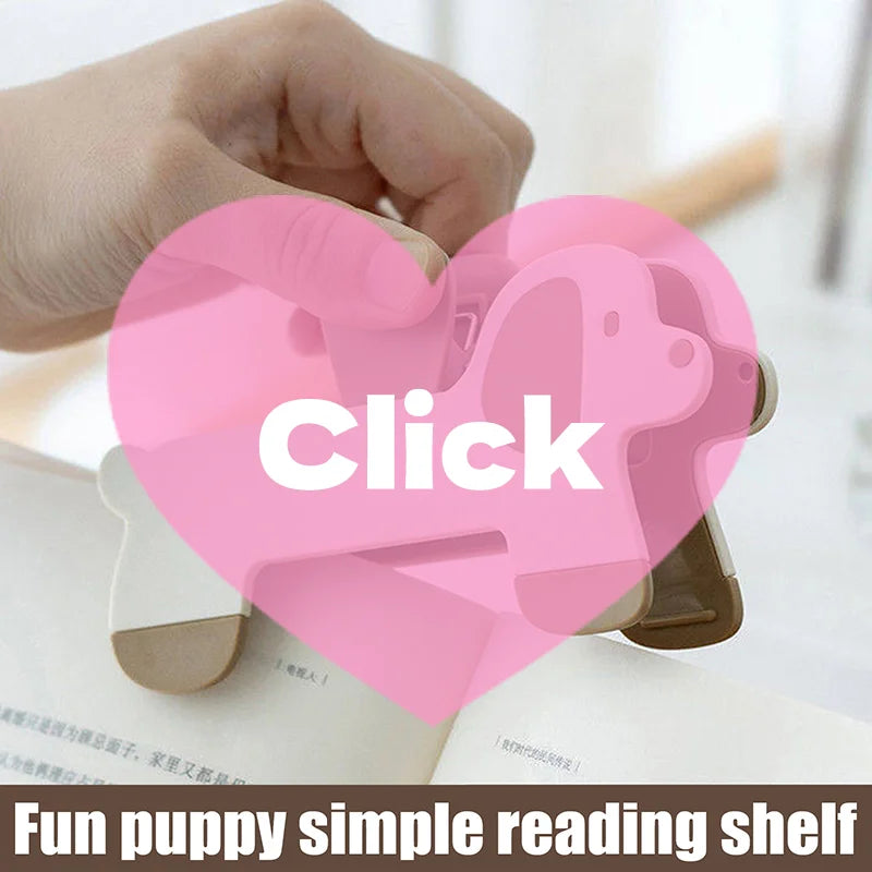 Puppy Shape Plastic Book Clip Simple Reading Auxiliary Fixed Book Clip Bookmark Creative Design Practical Bookstore Note Clip Oasis Select
