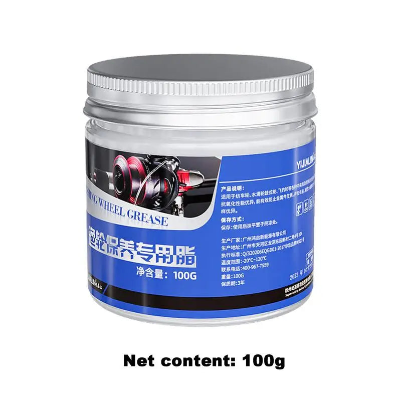 100g Marine Fishing Reel Oil Fishing Reel Grease with Rust Prevention Fishing Reel Lubricant Extreme Temperature Resistant Oasis Select