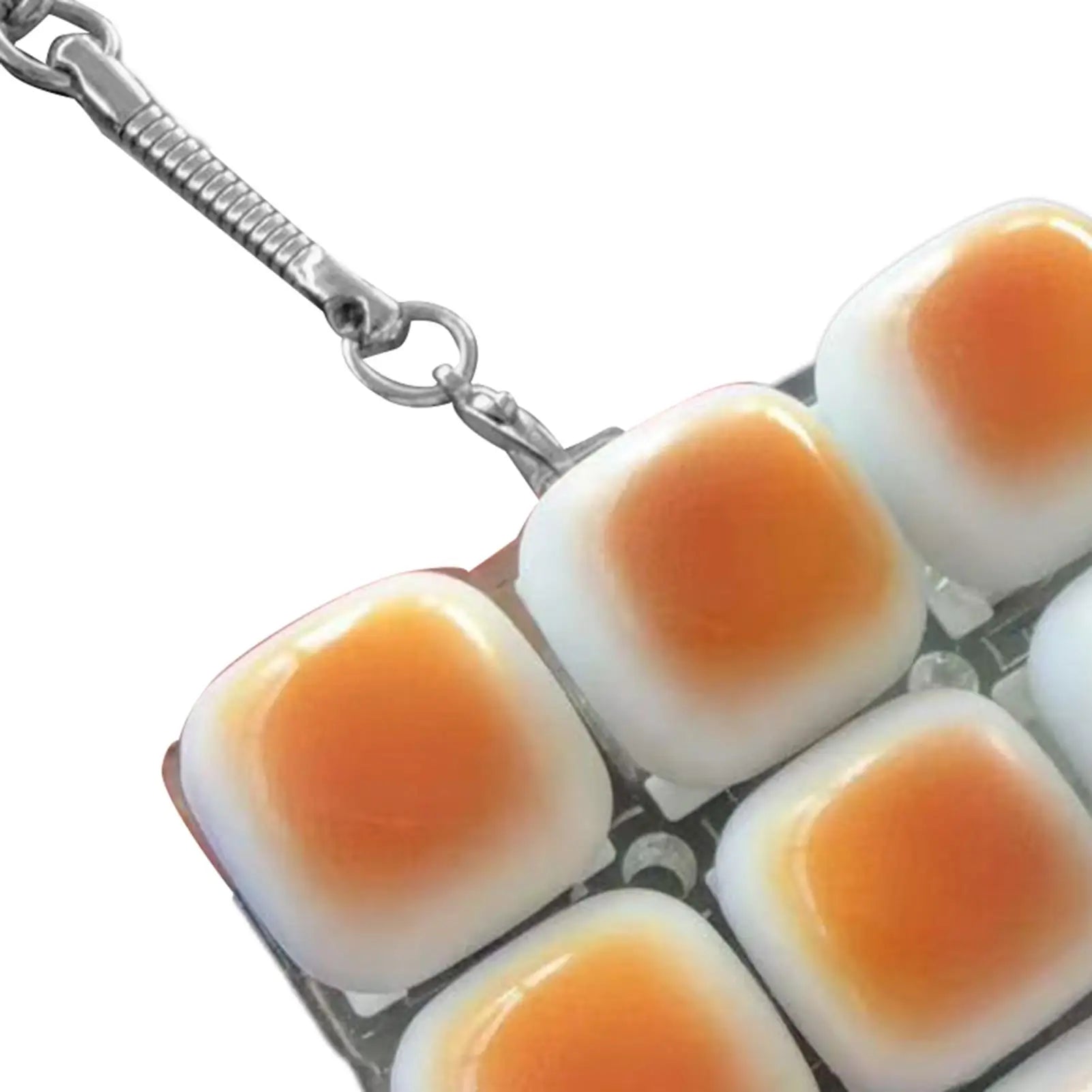 Fidget Keychain Caramel Bread Design Fidget Keychain DIY Keyboard Keycaps Finger Keyboard Relief Stress Pass The Time Clicker Oasis Select