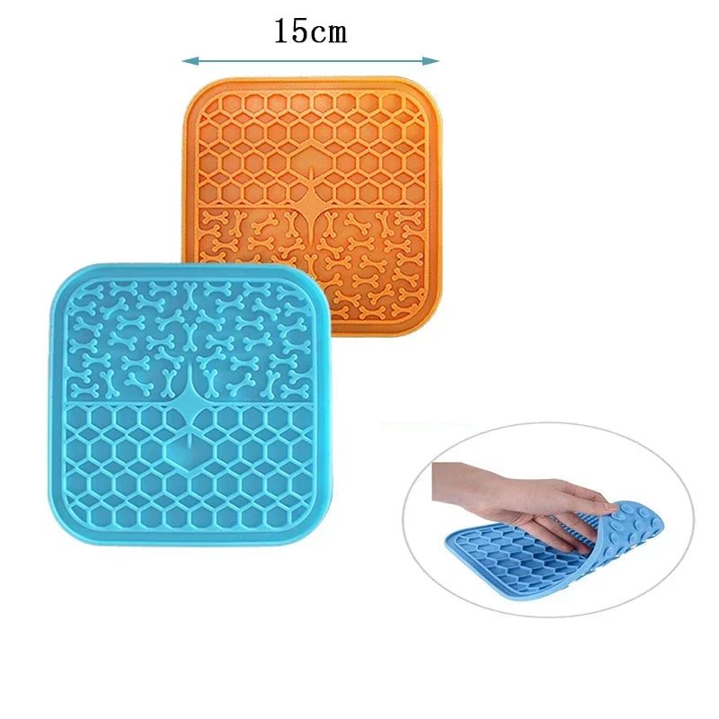 Silicone Licking Mat for Dogs Slow Feeder Bowl to Prevent Fast Eating Anxiety Relief and Mental Stimulation Interactive Toy Oasis Select