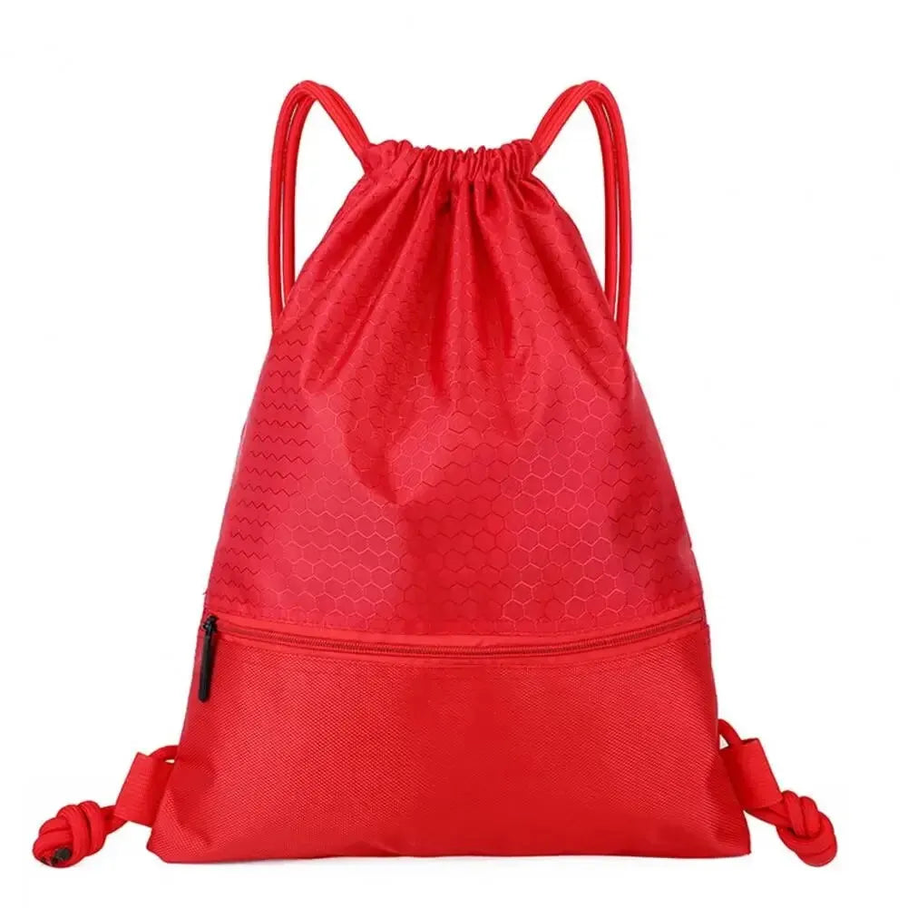 Drawstring Backpack Large Capacity Sports Backpack Man Wear-resistant Gym Bag Lightweight Basketball Backpack Sport Bag Yoga Bag Oasis Select Red