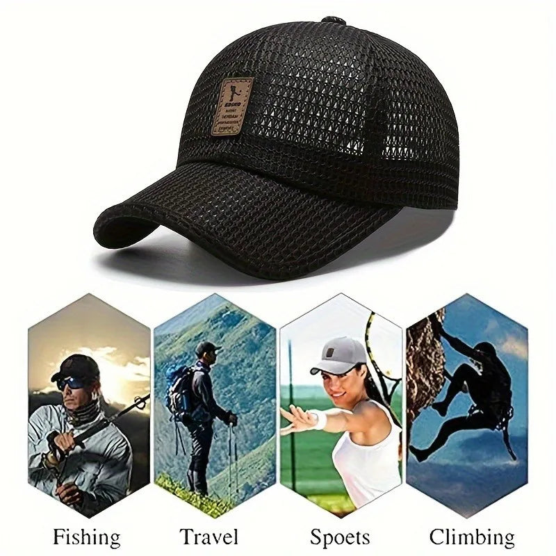 Breathable Mesh Baseball Caps - Adjustable, Quick-Drying, Casual Trucker Hats for Men & Women, Perfect for Summer Outdoors Oasis Select