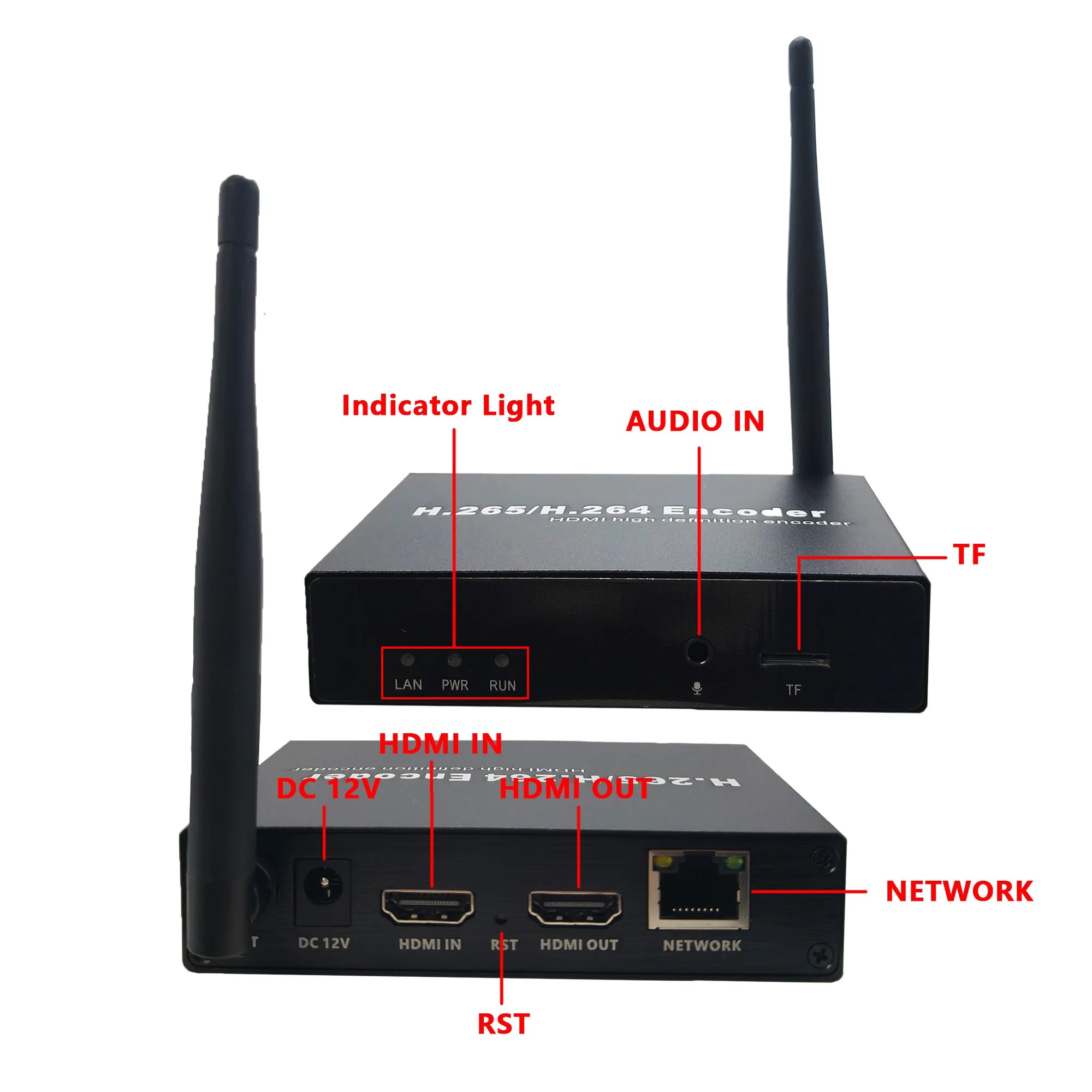 HD 4k Encoder Live Streaming H.265 HEVC H.264 WiFi HD to IP Video Encoder with TF Card Recording RTMP RTSP SRT UDP HLS ONVIF Oasis Select