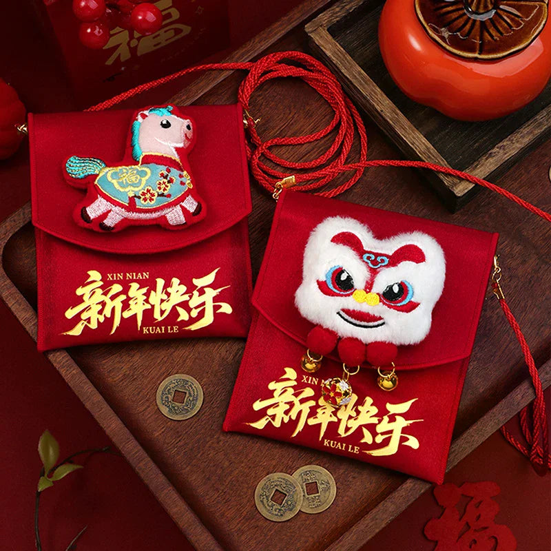 2026 Red Envelopes Chinese New Year Decorations Party Favors Gifts Bags Money Packaging Bags Spring Festival Red Pockets Oasis Select