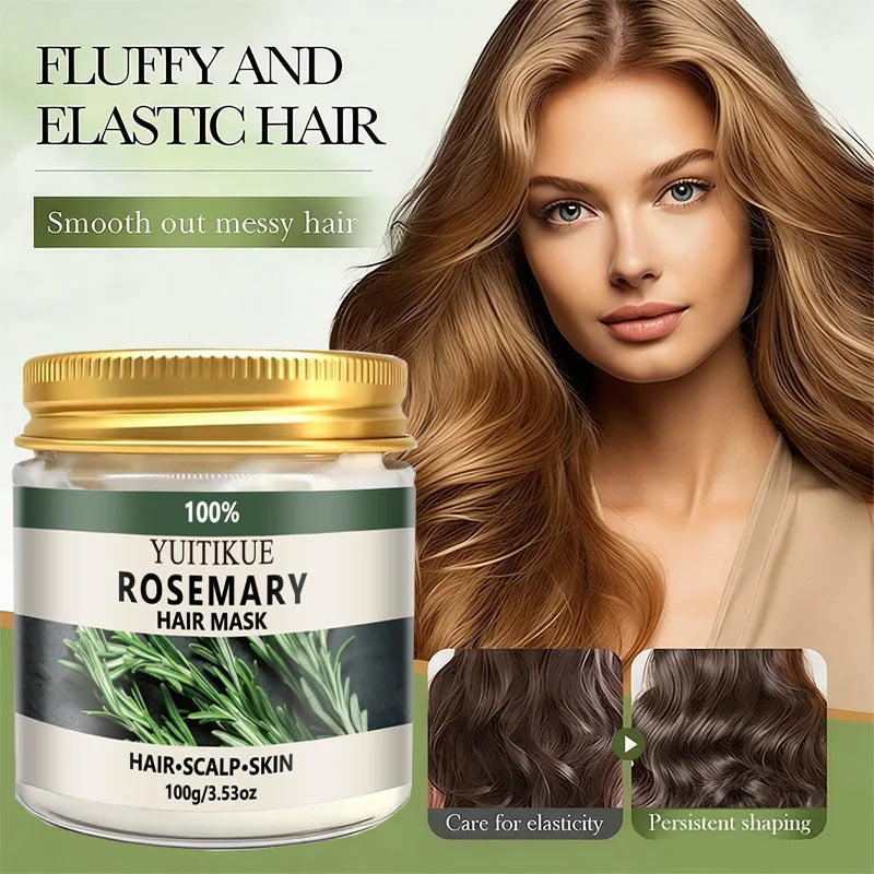 YUITIKUE Rosemary Hair Mask – Moisture, Frizz Control & Elasticity