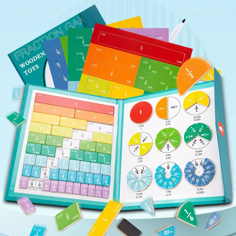 Magnetic Fraction Puzzles for Math Mastery Montessori Enlightenment with Fun Arithmetic Teaching Aid Cognitive Educational Toys Oasis Select