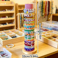 1pc velvet multi-color bracelet jewelry storage rack with vertically stacked tabletop and wooden solid wood base storage rack Oasis Select jewelry stand