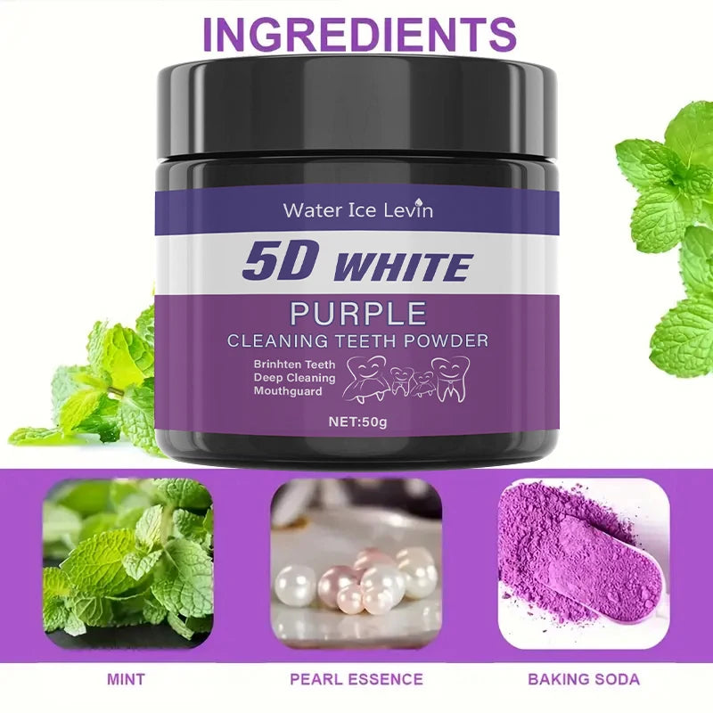 Purple Tooth Cleaning Powder – Sulfate-Free Teeth Whitening Teeth Whitening Powder Oasis Select