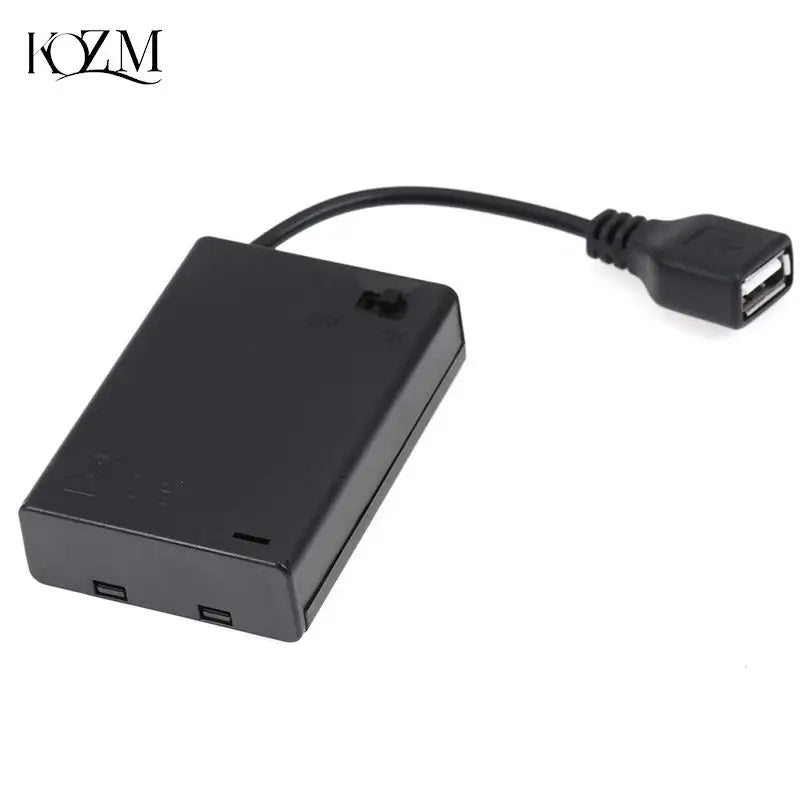 3×AA Battery Holder Box USB Power Supply for LED Strip Lights