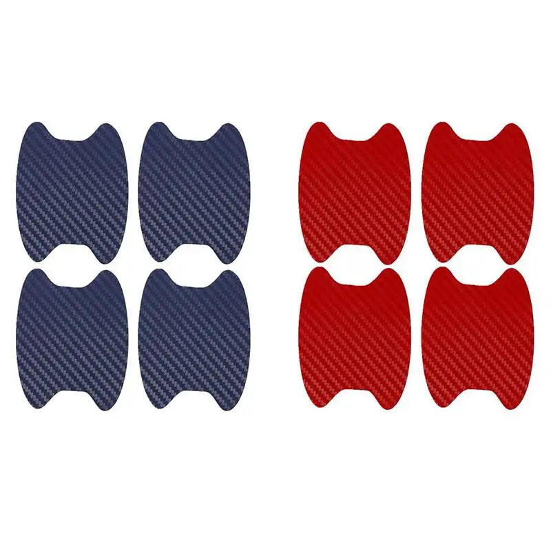 4/8/12/16Pcs Car Styling Mouldings Sticker Car Door Sticker Carbon Fiber Scratches Resistant Cover Auto Handle Protection Film Oasis Select 8pcs mix 1