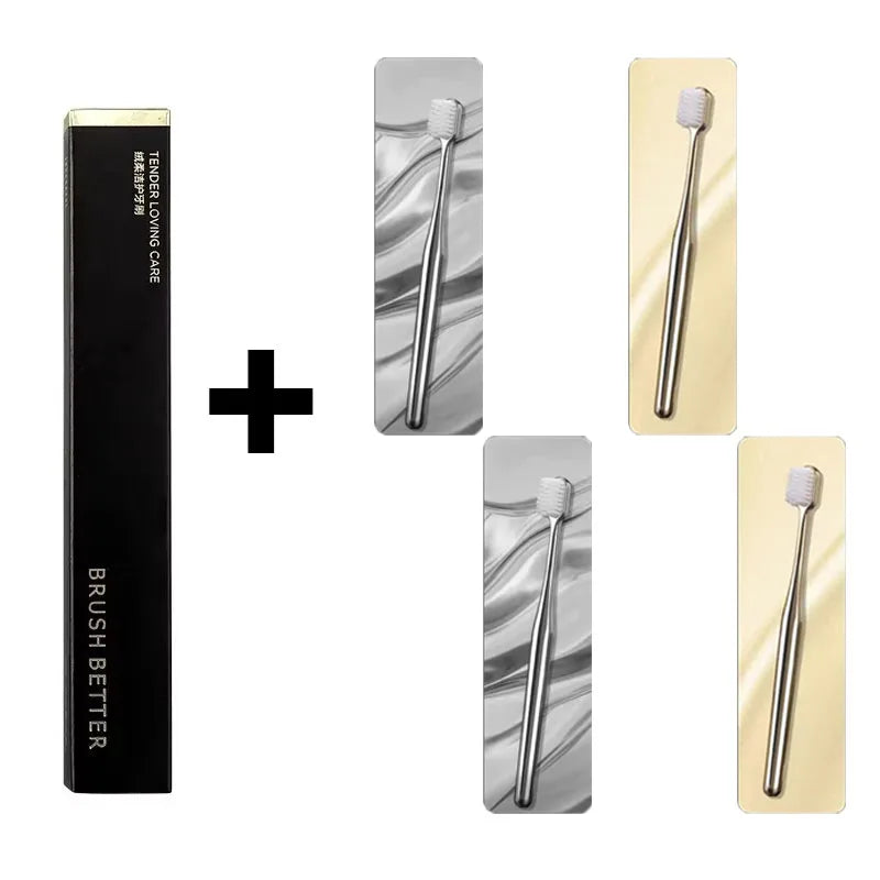 1/2/3/4pcs Advanced Luxury Adult Soft Bristle Manual Toothbrush Sensitive Gum Deep Cleaning Family Oral Care Travel Portable Oasis Select 4pcs mix 1