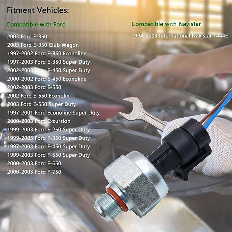 Injection Control Pressure ICP Sensor For 1994-2003 Navistar T444E Engine Alliant Power AP63418 OEM 1807329C92 Oasis Select