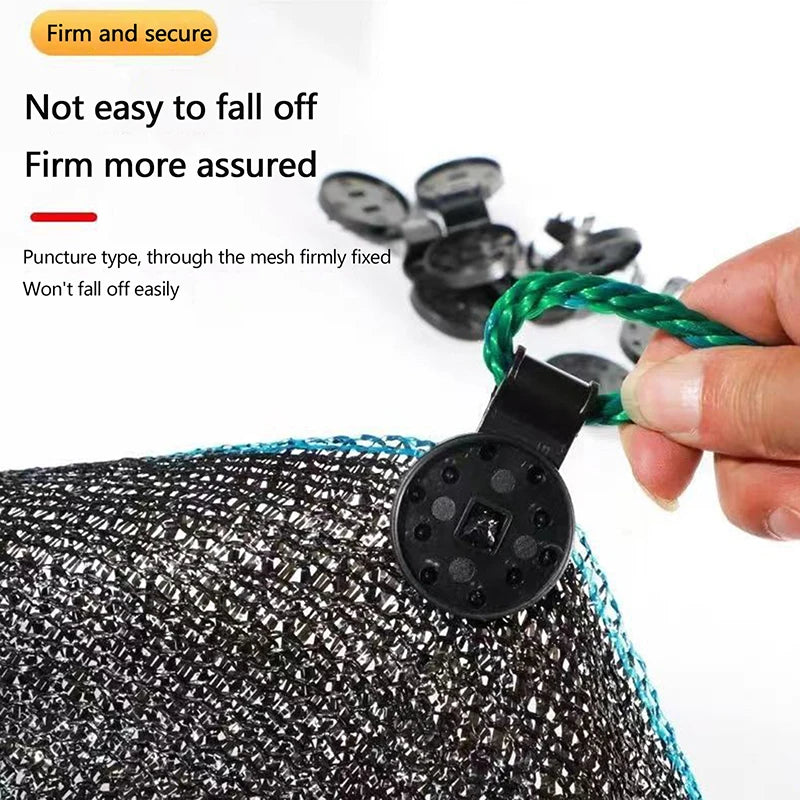 100-Pack Shade Cloth Snap Clips | Greenhouse Net Clamps