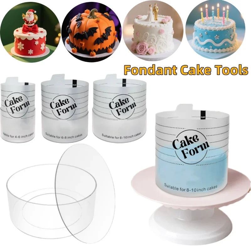 Round Adjustable Cake Ring Mold Retractable Fondant Tools Mousse Cake Ring Acrylic Circle Baking Ring DIY Mousse Cake Form Oasis Select