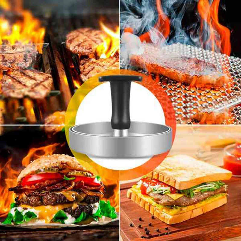 WISH Burger Press 100 Patty Papers Set Grill Press Non-Stick Hamburger Mold With Wax Patty Paper Sheets Meat Beef Cheese Oasis Select