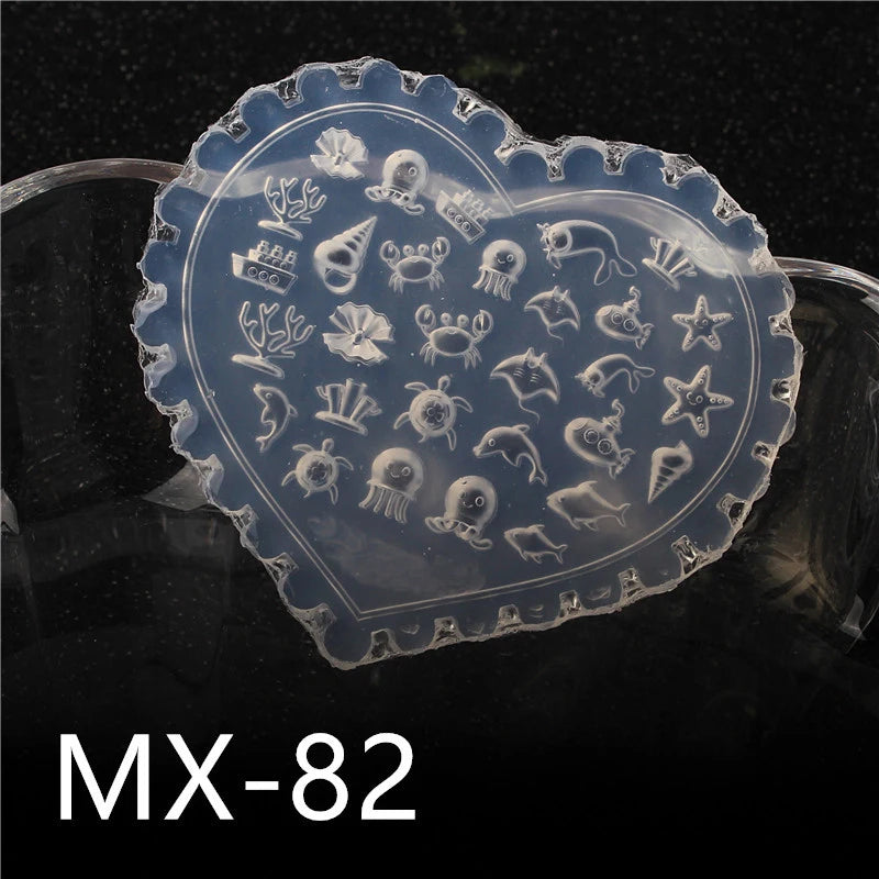 1/3Pcs 3D Nail Silicone Carving Mold Snake DIY Nail Decoration Art Nail Beauty Charm Silicone Nail Mold Nail Nails Products Oasis Select MR-14