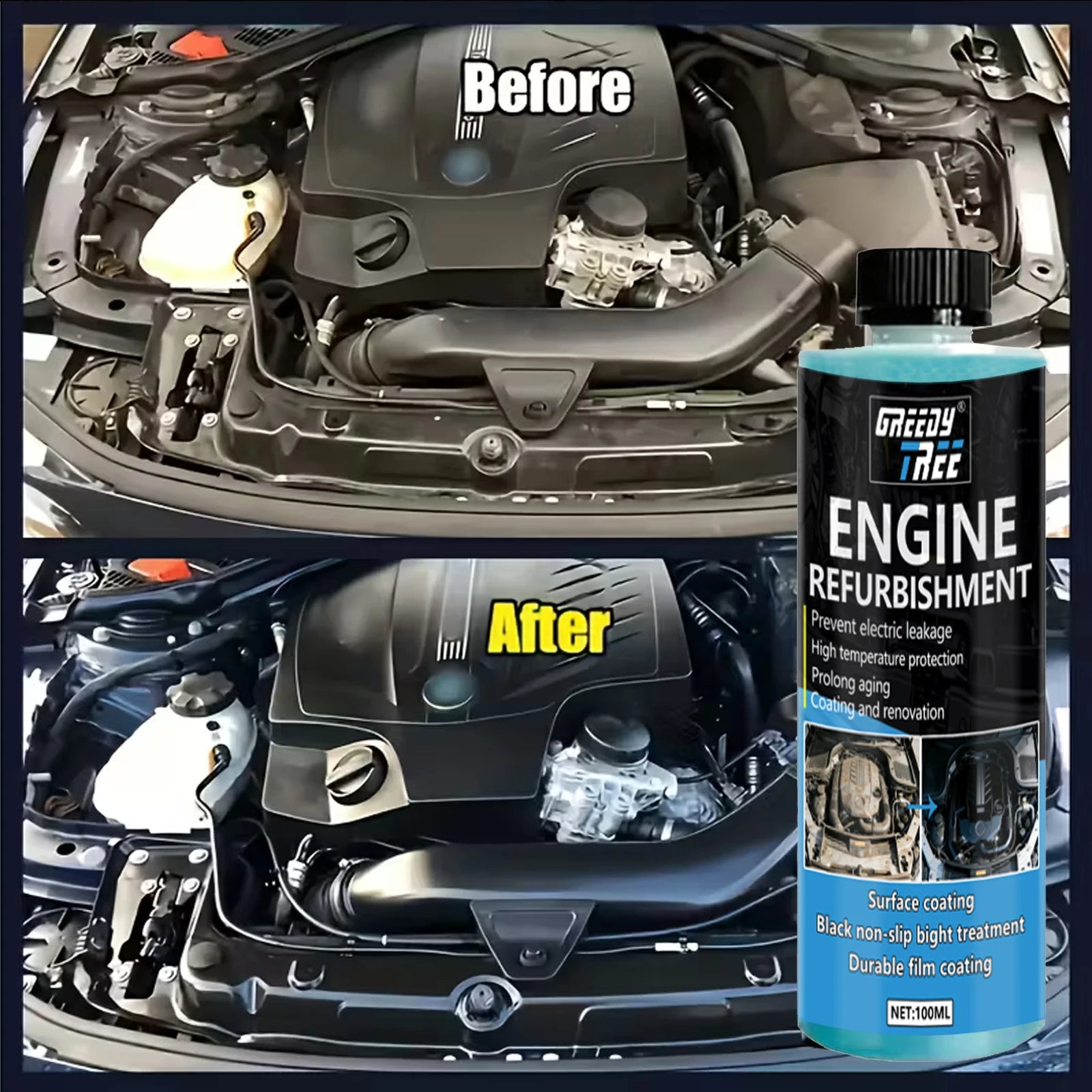 Rinse-Free Car Engine Compartment Cleaner Spray – 100ml