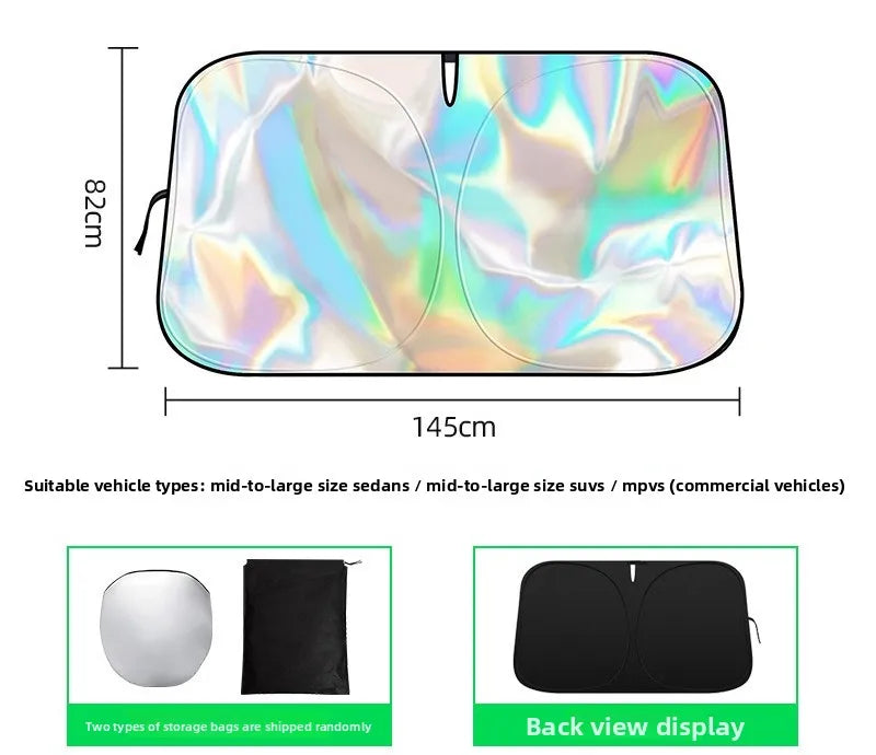 Front Window Sunblock Car Sunshade Thermal Insulation Blinds Interior Windshield Shade Cover Cooling Car Sunblock Accessories Oasis Select 145x82cm