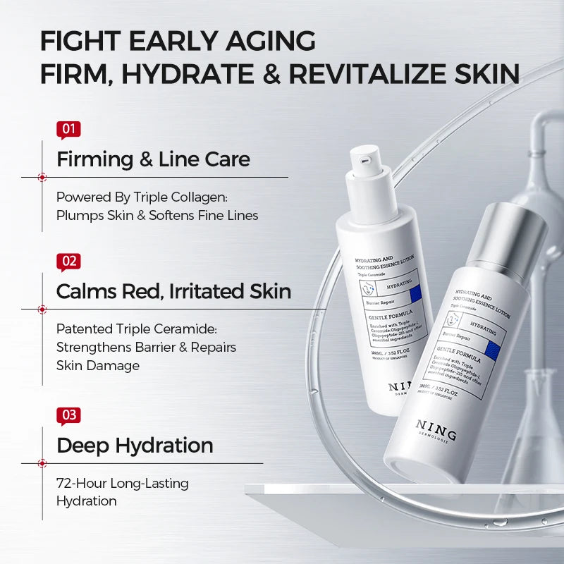 8D Hyaluronic Acid & Ceramide Toner Lotion Cream – Barrier Repair Skincare Set Oasis Select