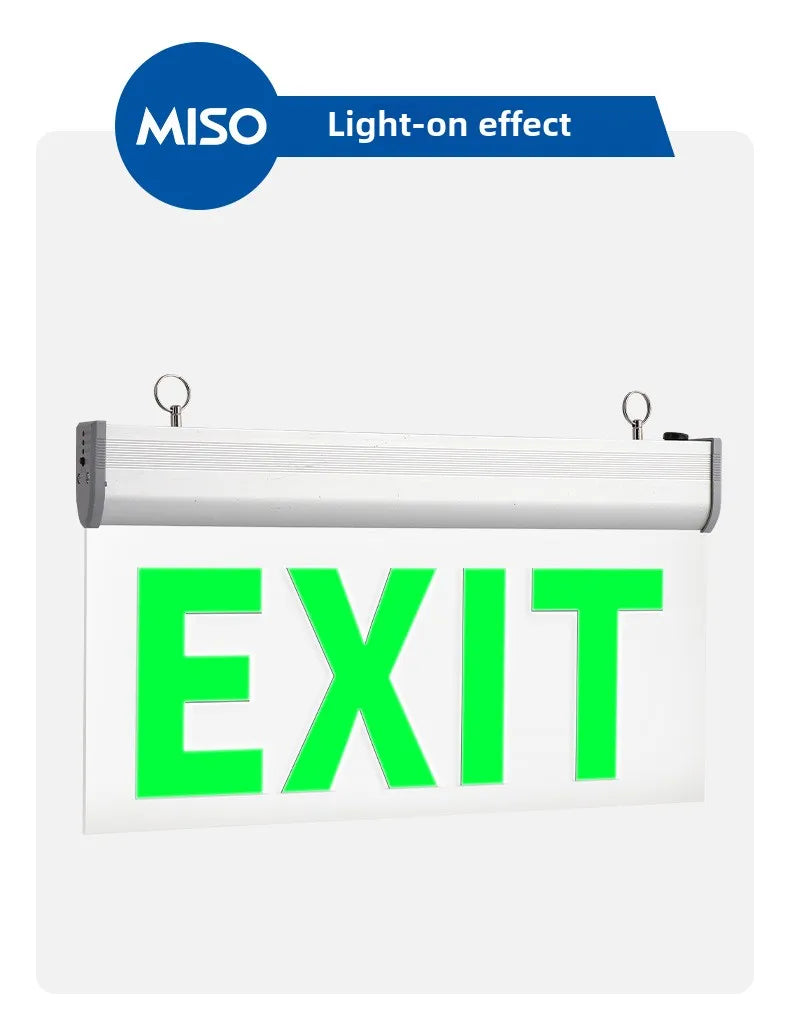 LED Emergency Exit Sign – Self-Luminous, Battery Backup IP65