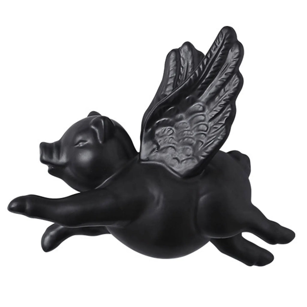 Ceramic Flying Pig Wall Decor | 3D Nordic Hanging Ornament