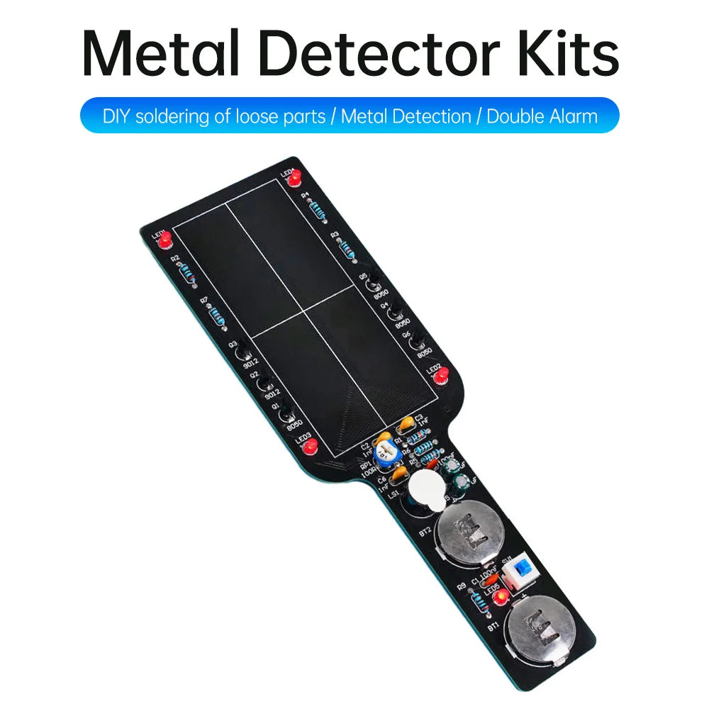 DC3-5V Handheld Simple Metal Detector Electronic Kit DIY Metal Detector Kit DIY Technology Training Welding Metal Detector Oasis Select