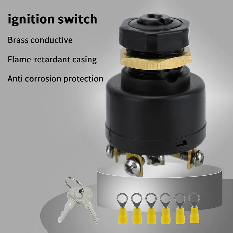 12V 3 Way Ignition Starter Switch With 2Keys For Mariner & Mercury Outboards With A Electric Choke Push To Choke Oasis Select