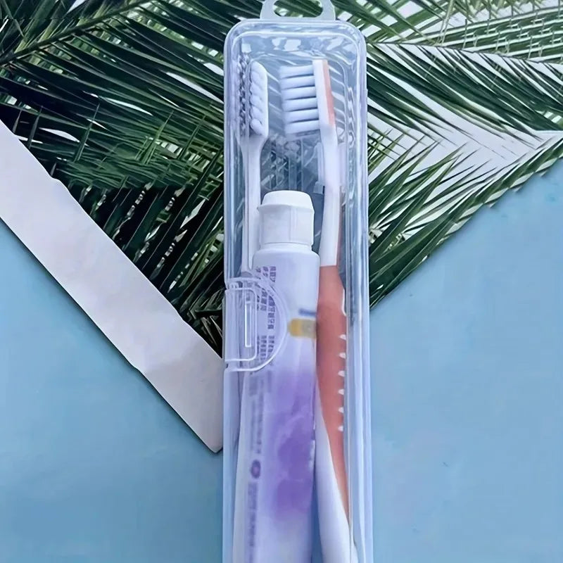 Toothbrush Box Transparent Organizer Case Travel Portable Toothbrush Holder Plastic Toothpaste Box Storage Container Oasis Select Default Title