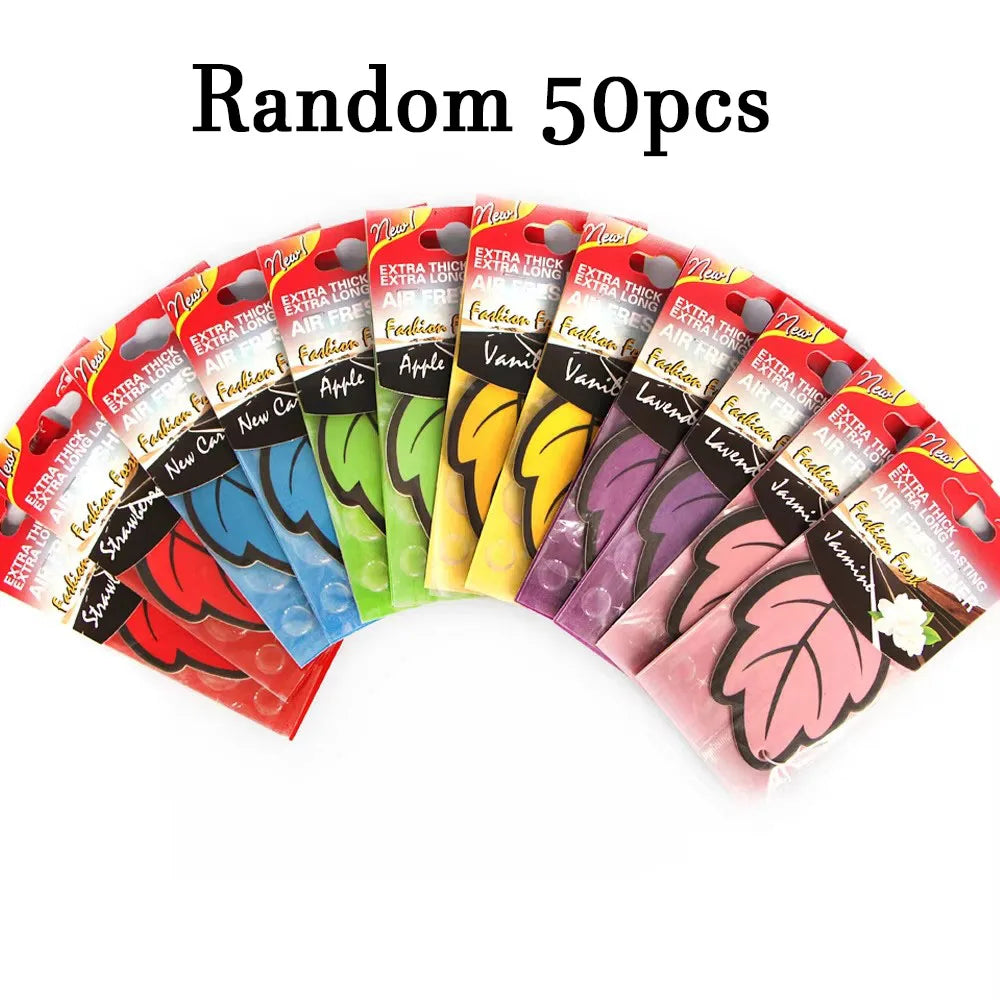 10/20/40/50Pcs Car Air Freshener Smell Car Perfume For Car Interior For Car Flavoring Fragrance Trees Car Husky Liquid Oasis Select Random 50pcs