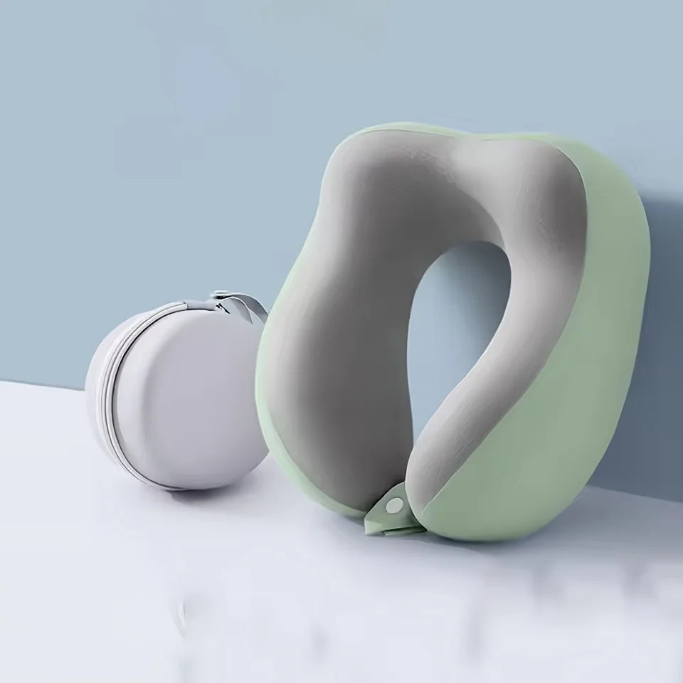 Portable Neck Pillow for Travel & Home Use Ergonomic Cervical Support Easy Storage Comfortable Sleep Slow Rebound Lightweight Oasis Select