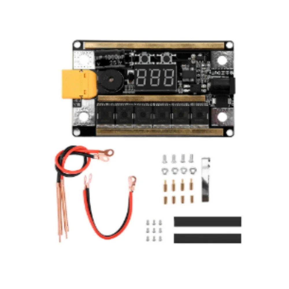 99 Gears DC12V Spot Welder Kit Digital Power Adjustable Spot Welding Pen Control Board Nickel Sheet For 18650 Lithium Battery Oasis Select Without shell