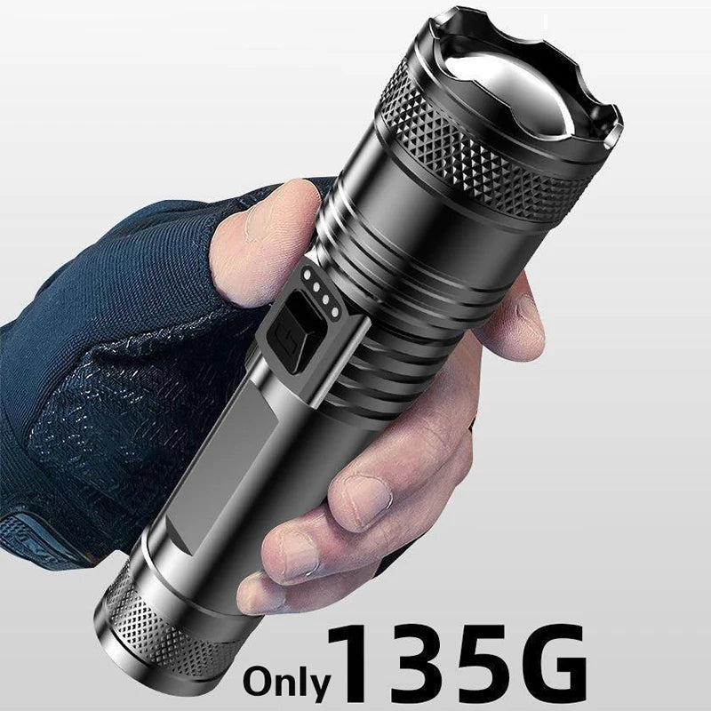 Portable Mini Rechargeable Flashlight High Lumens Outdoor Emergency Pocket Torch 16.5*4.5*3.4CM Oasis Select
