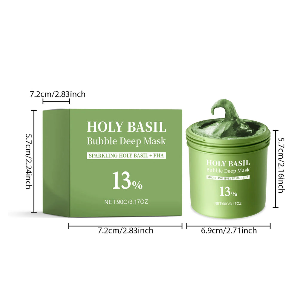 Hoygi Basil Bubble Mud Mask – Blackhead & Pore Cleanser 90g Bubble Clay Mask Oasis Select 90g Boxed