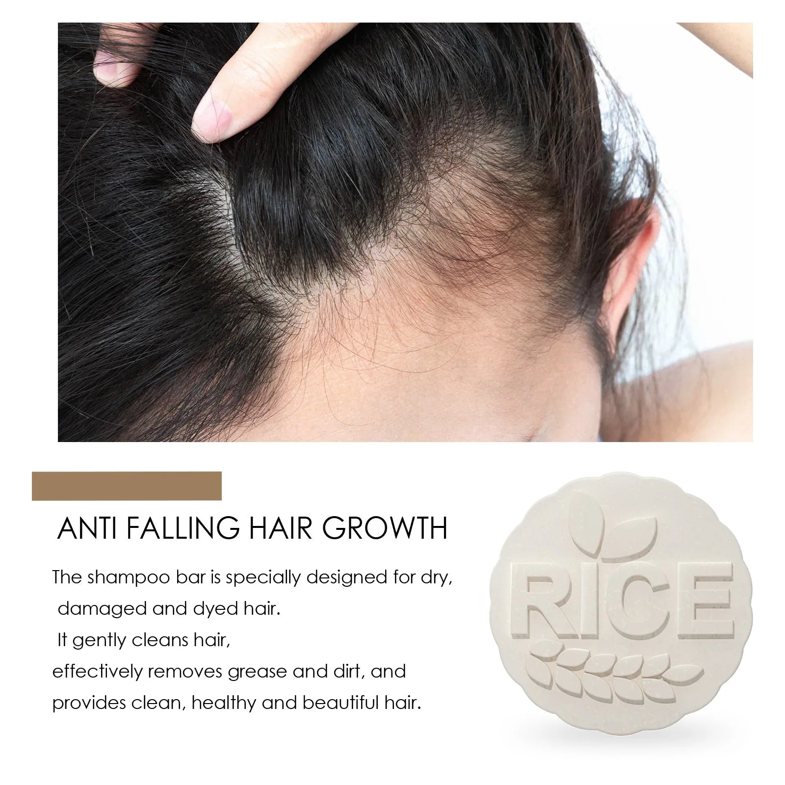 Rice Shampoo Bar – Anti Hair Loss, Nourishing & Strengthening Rice Shampoo Bar Oasis Select