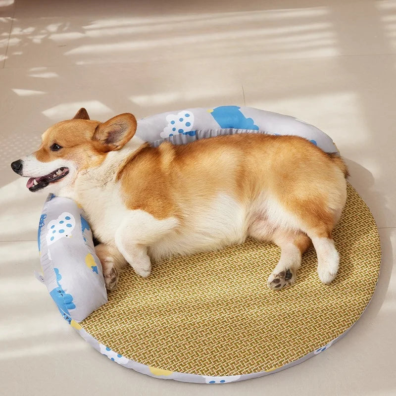 Summer Mat Cat Nest Can Be Disassembled and Washed Pet Sofa Cat Bed Four Seasons General Cooling Kennel Mat Oasis Select