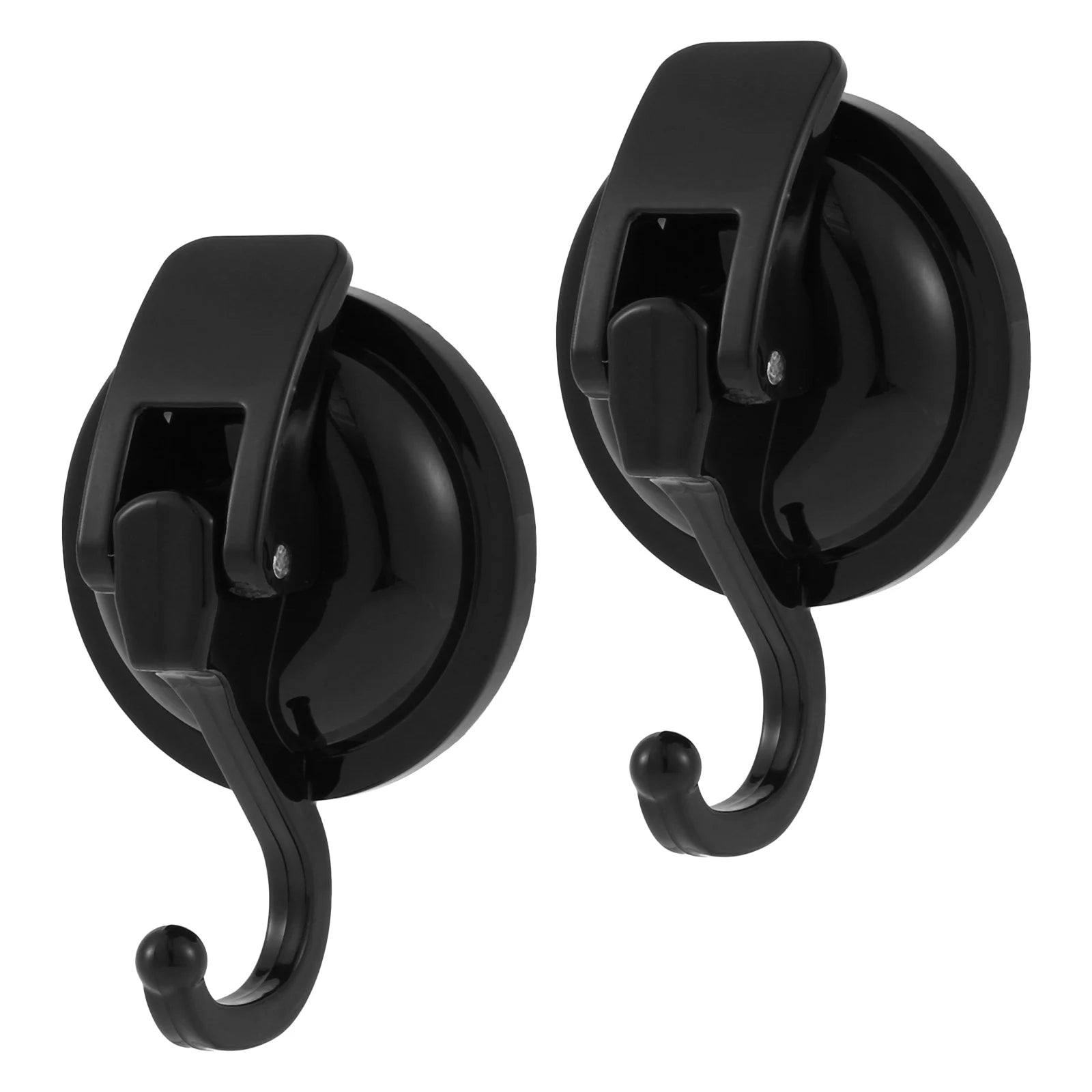 2PCS Heavy Duty Suction Cup Hooks,Strong Vacuum Shower Hooks for Bathroom Kitchen, No Drill Wall Hangers Super Suction Wall Hook Oasis Select black