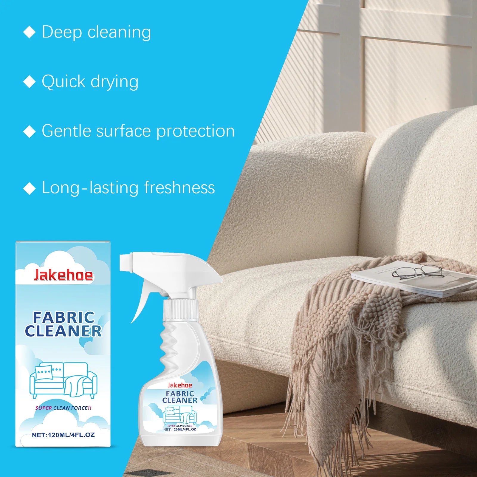 Jakehoe Fabric Foam Cleaner – Sofa, Carpet & Curtain Stains Fabric Foam Cleaner Oasis Select
