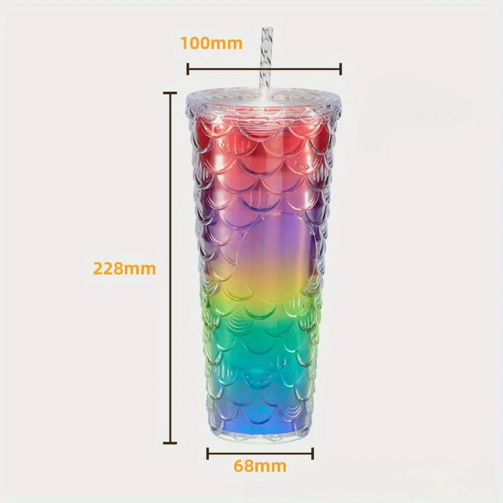 double wall 701-800ml plastic durian tumbler durian cup with lid and straw no logo Oasis Select