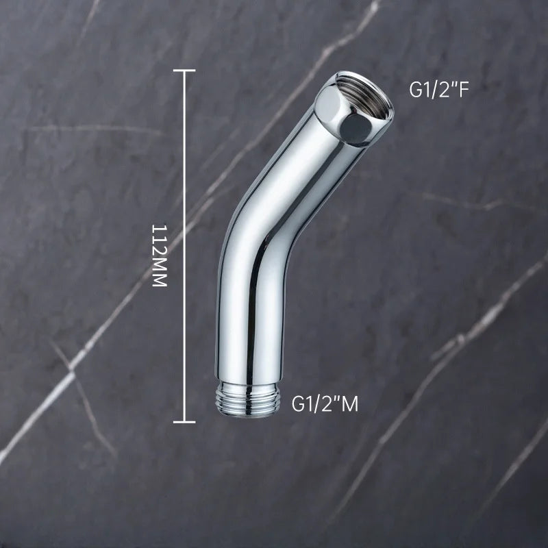 Shower Head Elbow Adapter G1/2 Connections Shower Arm Extension Angle 135° Elbow Hand Shower Top Spray Elbow Connector Oasis Select 112mm
