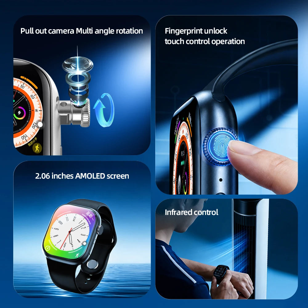 Zestbolt 2.29" AMOLED 4G Android 13 Smartwatch | Rotating Camera