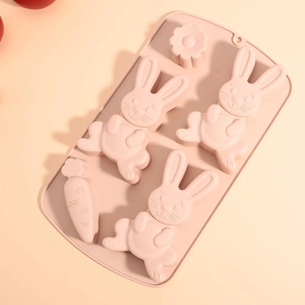 Easter Silicone Mold Cake Chocolate Cookie Baking Mould Rabbit Colored Holiday Easter Decoration Kitchen Bakeware tools Oasis Select