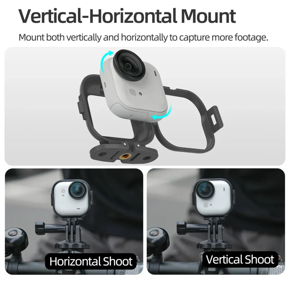 Foldable Quick-Release Expansion Bracket Frame for Insta360 Go Ultra