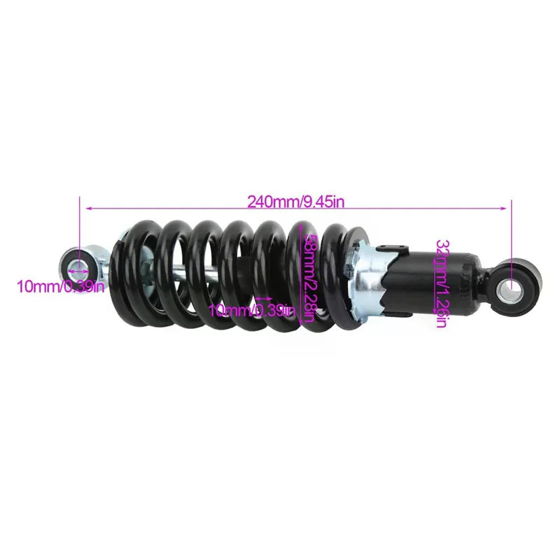 240/250/260/270/290mm Motorcycle Shock Absorber Suspension Protection Rear Shocker Absorbers 1200LBS Dirt Bikes Not Hydraulic Oasis Select