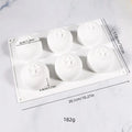 Silicone Baking Mold 6-Cavity Blueberry Food-Grade Heat Resistant Blueberry Shaped Silicone Baking Pan for Chocolate Cookie Oasis Select White