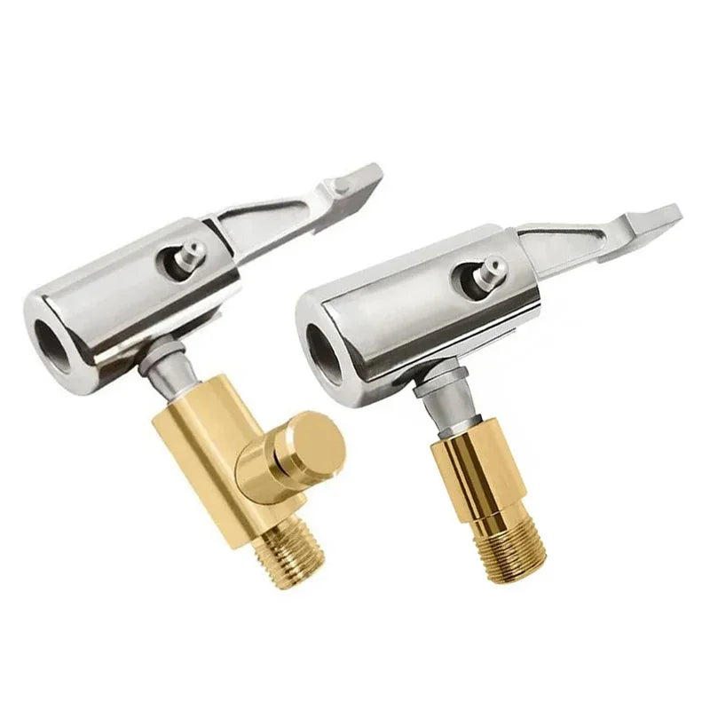 Portable Inflatable Pump Connector for Car Tire Air Chuck Compressor Can Be Deflated Valve Adapter Tire Inflator Tire Chuck Oasis Select 2pcs mixed