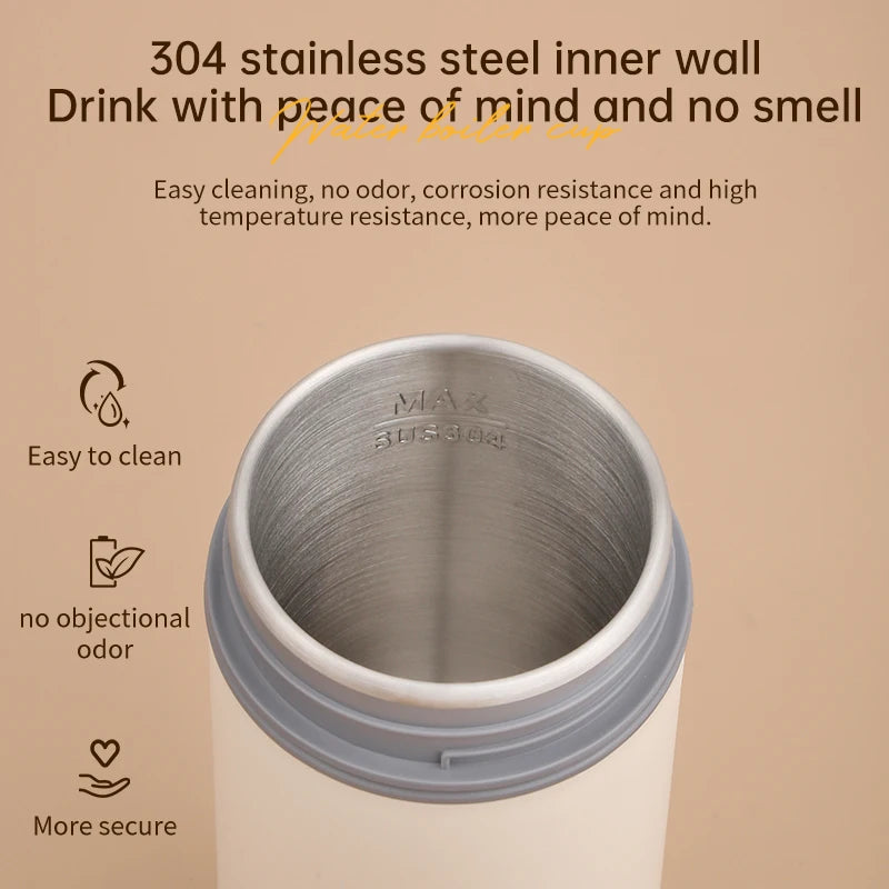URGGU 55°C USB-C Thermostatic Heating Cup | 304 Stainless Steel