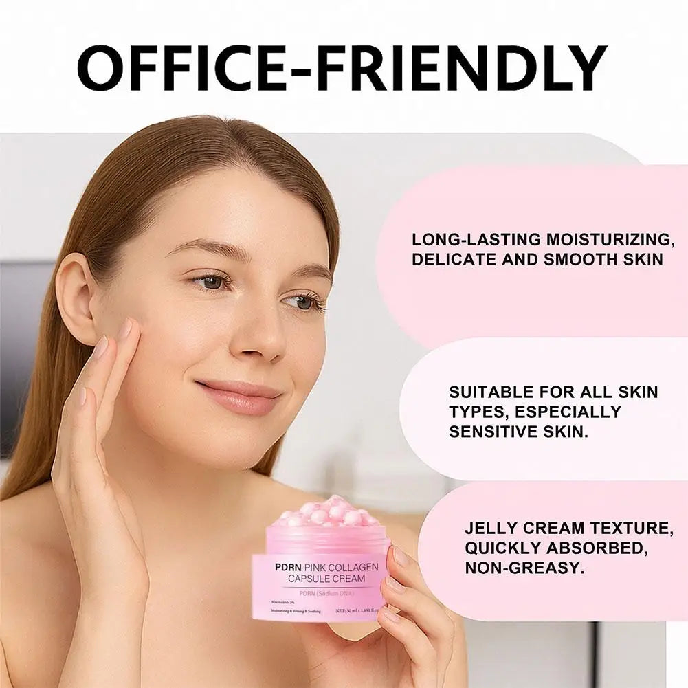 PDRN Pink Collagen Capsule Cream – Niacinamide Face Moisturizer Collagen Face Cream Oasis Select