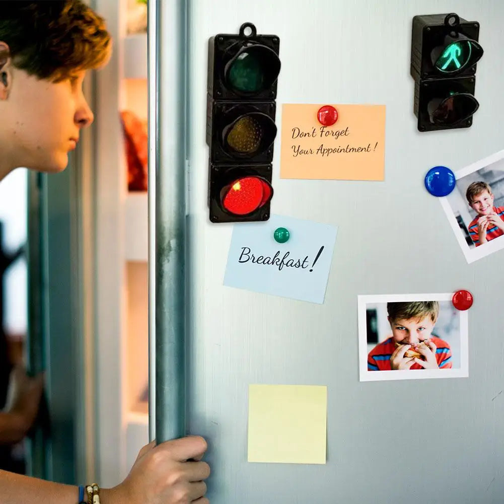 2025 New Traffic Light Magnetic Refrigerator Stickers Traffic Toy Pedestrian Light Creative Magnetic Miniature Decoration Oasis Select