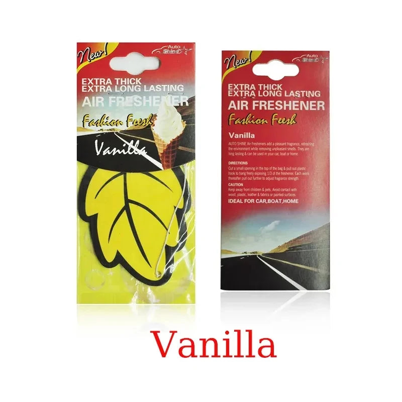 6/12/24/36pcs Mix Car Air Freshener Natural Scented Tea Paper Auto Hanging Perfume Fragrance Leaf Shape Car Accessories Oasis Select